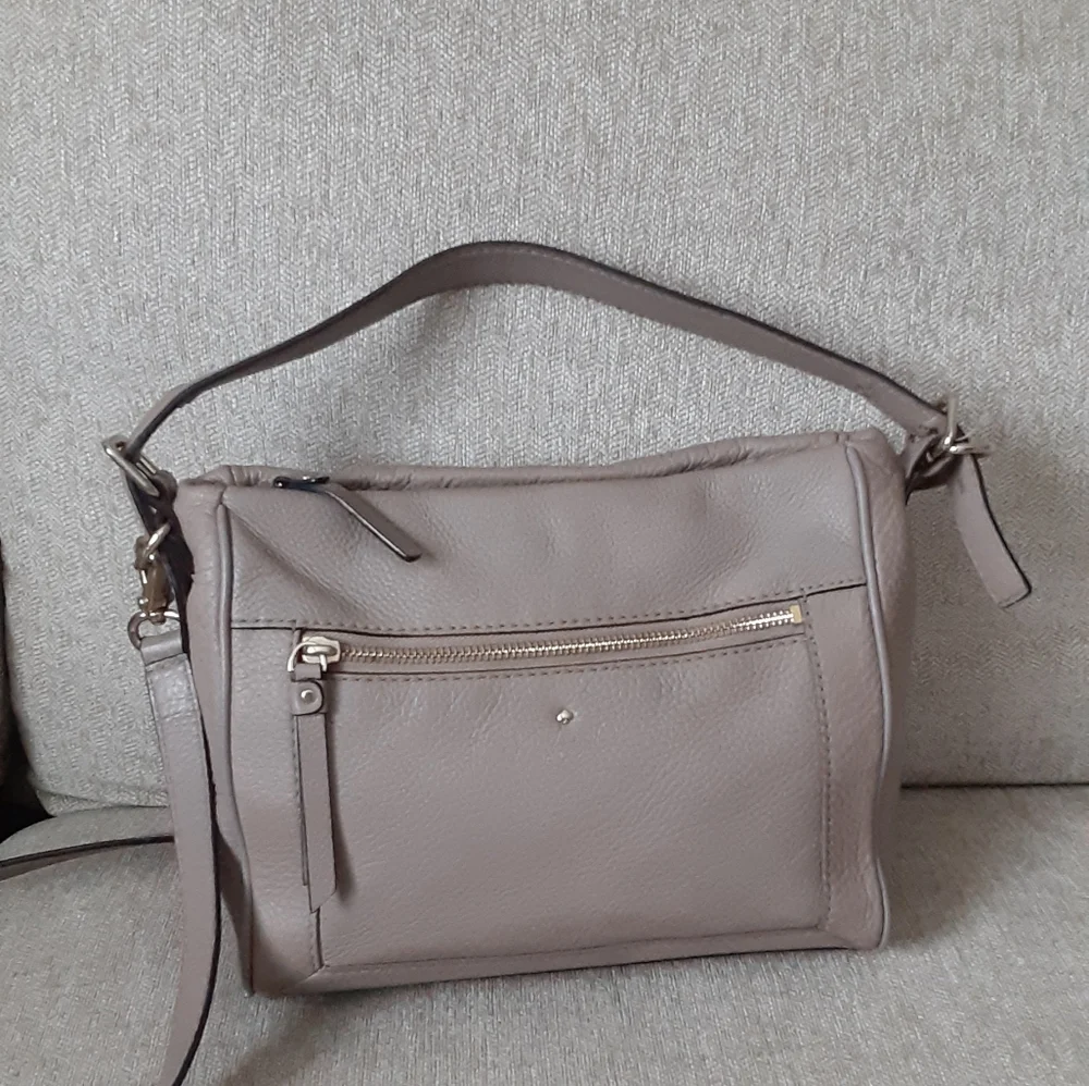 Kate Spade Taupe Leather satchel Bag